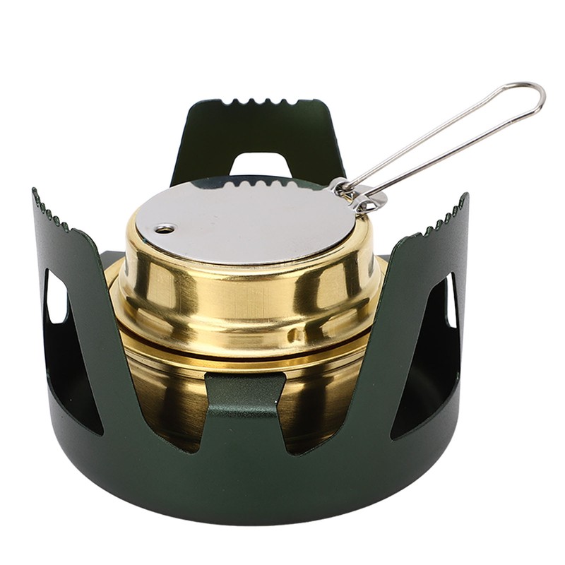 Mini Alcohol Stove Brass Aluminum Alloy Safe Windproof Portable Widely