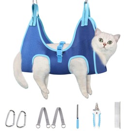 Supet Cat Nail Clipper Hammock, Helpful Cat Grooming Hammock, Restraint Dog Sling for Nail Clipping, Dog Hammock for Nail Trim, Grooming