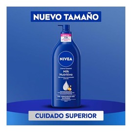NIVEA Body Crema Corporal Humectante Body Milk Nutritiva 625ml. 72 horas de Humectacin Profunda con cido Hialurnico Puro y Aceite de Almendras,...    