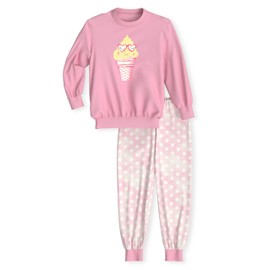 CALIDA Toddlers Children's Cuffed Pyjamas Made from 100% Soft Organic Cotton, Soft Cuffs for Extra Warmth, Easy Care, Sweet Lilac