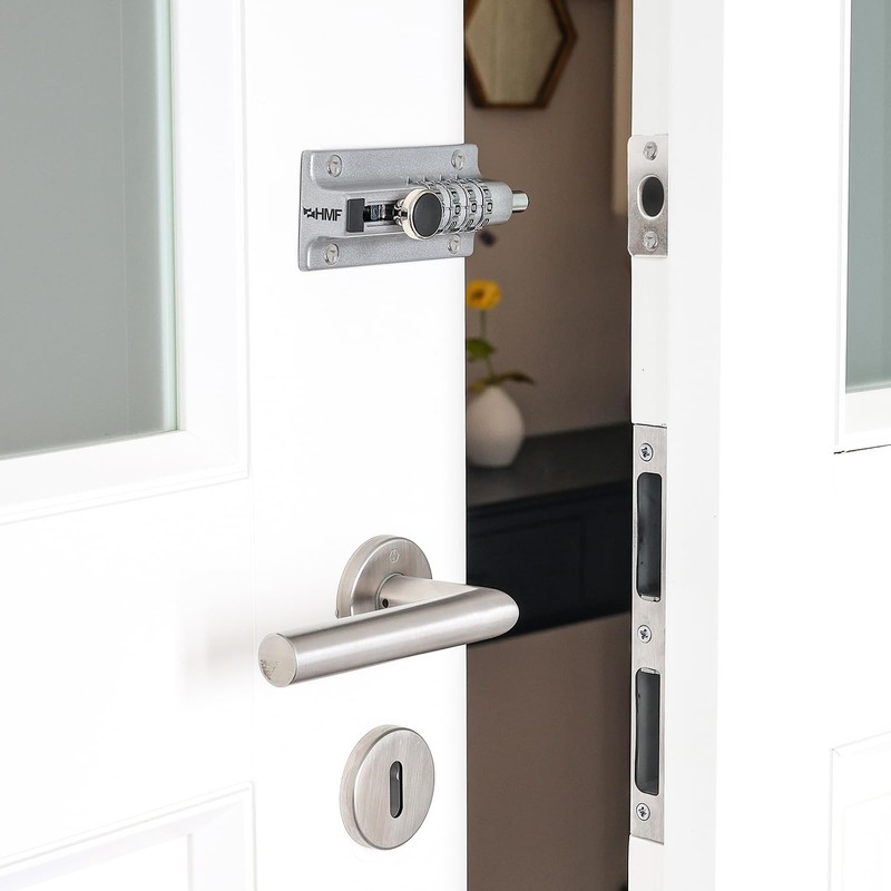 HMF Deadbolt 3591-02, Door Bolt with 4 Digit Combination Code