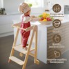 Foldable Toddler Tower Preassembled Kitchen Stool Helper, Folding Tower for