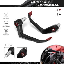 MFGZD Motorcycle Lever Protection, CNC Motorcycle Handlebar Brake Protection for R7 R1 CBR400RR CBR500RR CBR600RR CBR1000RR S1000RR MT09 Ninja500 Z900 ZX6R ZX10R Z650 GSXR600/750 /10000 GSX-8R GSXS950 ect (Red)