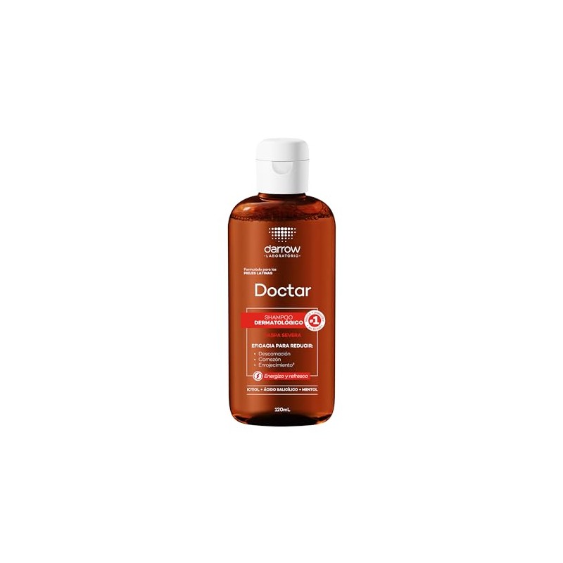 DARROW Doctar Shampoo Dermatológico Anticaspa severa, Triple Acción Antifúngica, 120ml