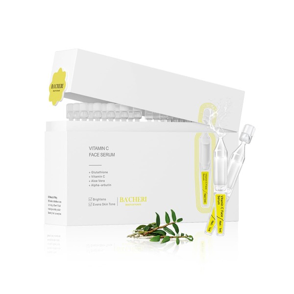 Vitamin C Face Serum with Glutathione, 4D Hyaluronic Acid, Organic