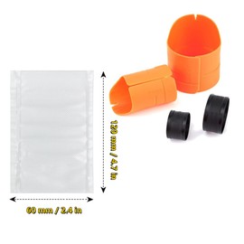 FZGLHQQ 1 Set PVA Bag Refill, PVA Bags Fishing Kit with 10 Pieces Dissolve Water Soluble PVA Bags Plastic Loader for Fishing Bait Fishing Accessories Tackle