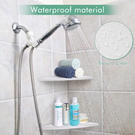 VIFERR Corner Shelf, 3-Piece Corner Shelf, Hanging White Floating Corner Wall Shelf, Wall Shelf for Bedroom, Living Room, Bathroom, Kitchen, Office