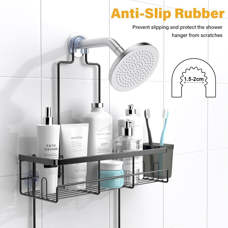 AKTECKE Shower Caddy Hanging Bathroom Organizer: Rustproof Shower Shelf for
