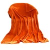 Orange Flannel Fleece Blanket fluffy throw Super soft Bed Blanket