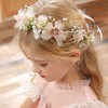 Campsis Princess Flower Girl Headpiece Pink Floral Crystal Headband Handmade