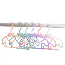 YYaaloa Kids Clothes Hangers Baby Clothes Hangers Childrens Plastic Infant Hangers Very Durable Kids Hangers Toddler's Hangers (style2 6colors 30pcs)