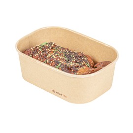 Restaurantware-Heat Tek 25 Ounce To Go Containers 100 Greaseproof Serving Containers- Durable For Oven, Microwave And Freezer Use Stackable Kraft Paper Disposable Food Container For Takeouts