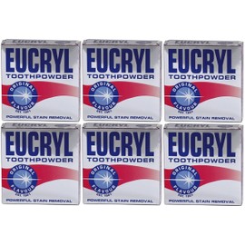 x6 Eucryl Smokers Tooth Powder Original 50g