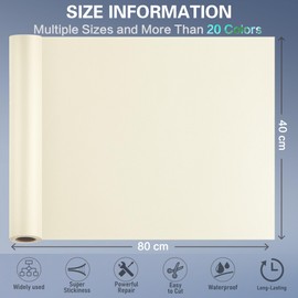 Self Adhesive Leather Repair Patch Kit, 31.4 in x 16 in Large Vinyl Leather Repair Tape for Furniture, Car Seat, Couch, Sofa, Chair Smooth Beige White