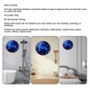 30cm Glass Blue Wall Clock for Living Room Decor Silent