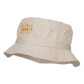 e4Hats.com Vietnam Veteran Embroidered Bucket Hat - Natural OSFM