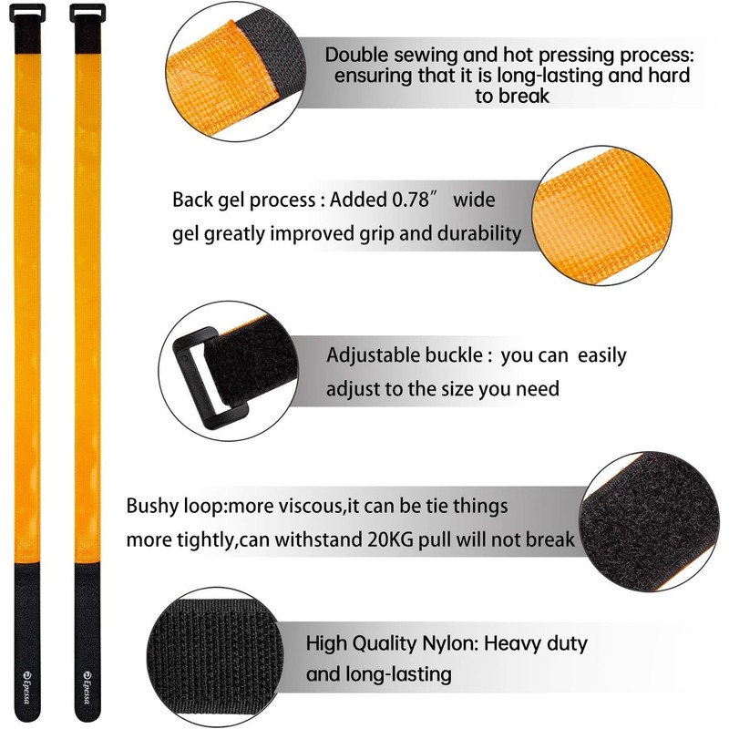 Epessa Bike Rack Wheel Stabilizer Straps With Stronger Gel Grip