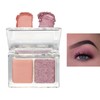 Pink Eyeshadow Palette,2 Colour Highly Pigmented Matte Shimmering Eye Shadow