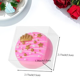 JCXGRVC 100Pack 2.17x2.17x1.38 Inch Chocolate Covered Ore Boxes Single Macaron Boxes Brownie Boxes S'Mores Treat Boxes Candy Boxes Small Gift Boxes for wedding Bridal Shower Birthday Party Favors