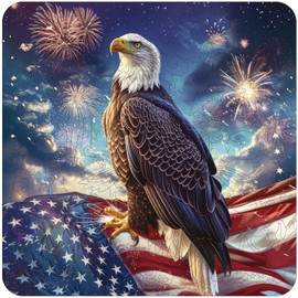 Reouinty Wooden Puzzle for Adults, Eagle Flag Jigsaw Puzzles 200 Piece, Wall Decor Unique Puzzle with Box Birthday for Family Game 11.2 x 11.2 in