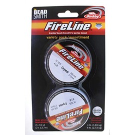 Fireline Beading Thread 2 Pack Clear 1 Each 15 Yard Spool in 4lb and 6lb