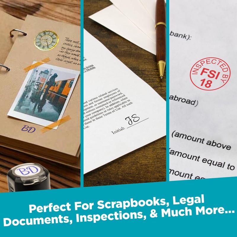 MaxMark Custom Round Self Inking Inspection Stamp - Customize up