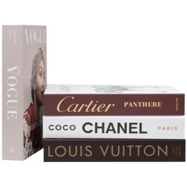 LUXE LARGE | 4 PCS Faux Decorative Books for Home Decor | Not Real Books | Coffee Table Decor, Shelf Styling & Modern Aesthetic Accent Pieces for Living Room, Office, Entryway, or Bookshelf Display