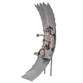 STEEMO Screw Man Surfing Gift Metal Art Decoration 23 x 10 x 30 cm