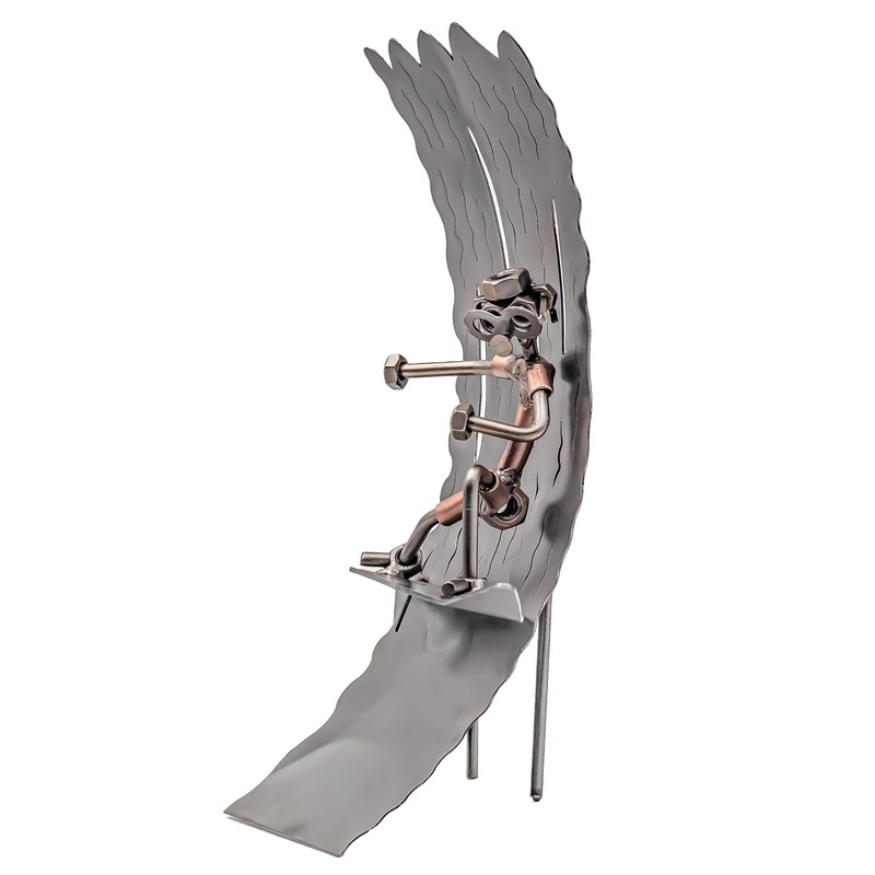 STEEMO Screw Man Surfing Gift Metal Art Decoration 23 x