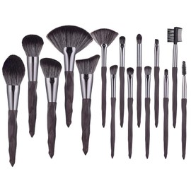Juego de 15 brochas de maquillaje de calidad, brochas sintéticas premium para base, polvos, rubor, iluminador y corrector, kit de viaje.              