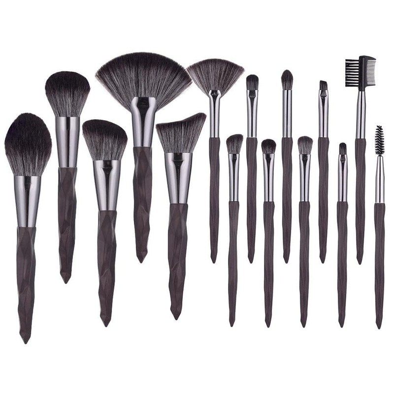 Juego de 15 brochas de maquillaje de calidad, brochas sintéticas
