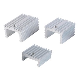 Fasizi 30Pcs TO-220 Aluminum Heat Sinks and Insulators Mounting Kits for MOSFET Transistors with 3 Sizes of Heat Sinks for Power ICs Voltage