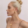 Aleasha 18K Earrings Dupes Small Chunky Earrings for Women 18K
