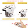 8Pcs 1.5 Inch Fixed Caster Wheels Heavy Duty, Rigid Plate
