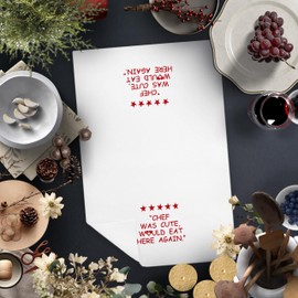 FITIE Funny Chef Gifts Kitchen Towels, Chef was Cute Would Eat Here Again Funny Hand Towel, Cute Trendy Dish Towels Tea Towel for Kitchen, 16x24 Inches