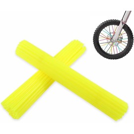 Spoke  Spoke Covers: 8-21 inch Rims Protector & Decoration for Dirt  |  | Bicycle |  |  - 72 count - Color: light yellow