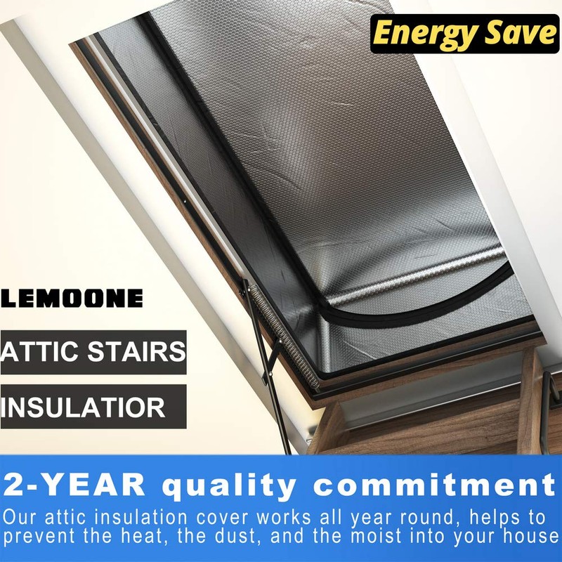 LEMOONE Attic Stairs Insulation Cover 25"x54"x11", Pull Down Ladder Attic