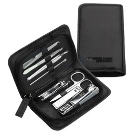 Caren Three Seven technology partnership nail clipper set, 8 types of nail care, 1 piece, black / Caren 쓰리세븐 기술제휴 손톱깎이세트 8종 네일케어, 1개, 블랙