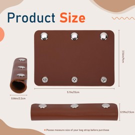 10 Pcs Bag Handle Wraps, Leather Purse Strap Luggage Handle Covers with Fixed Snap Buttons, Protector Soft Leather Handles Wrap Suitable for Handbags Laptop Bag Shopping (Colorful)