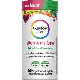Rainbow Light Womens One High-Potency Daily Multivitamin, Womens Multivitamin Provides High-Potency Immune Support, With Vitamin C, Biotin and Ashwagandha, Vegetarian, 60 Count