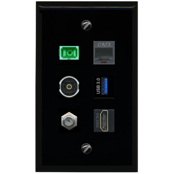 RiteAV Coax HDMI Phone SC APC Simplex Fiber TOSLINK USB