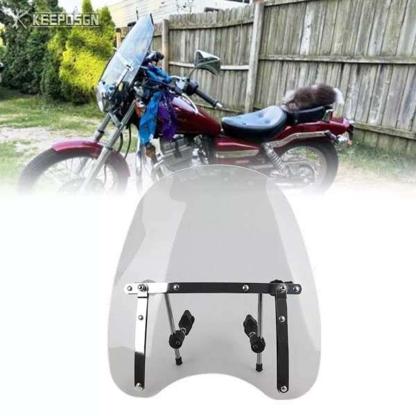 KEEPDSGN 7/8" 1" Handlebar 18" x 16" Windshield Windscreen For