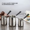 Coffee Milk Frothing Pitcher Cup 304 Stainless Steel Long Handle