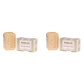 Nablus Soap Damascus Rose Handmade and Palm Oil Free 2 x 100 g Set of 2