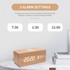 Digital Wooden Alarm Clock Electronic LED Time Display for Bedroom