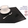 Jovono Faux Leather Hardboard Placemats, Set of 8 PU Table