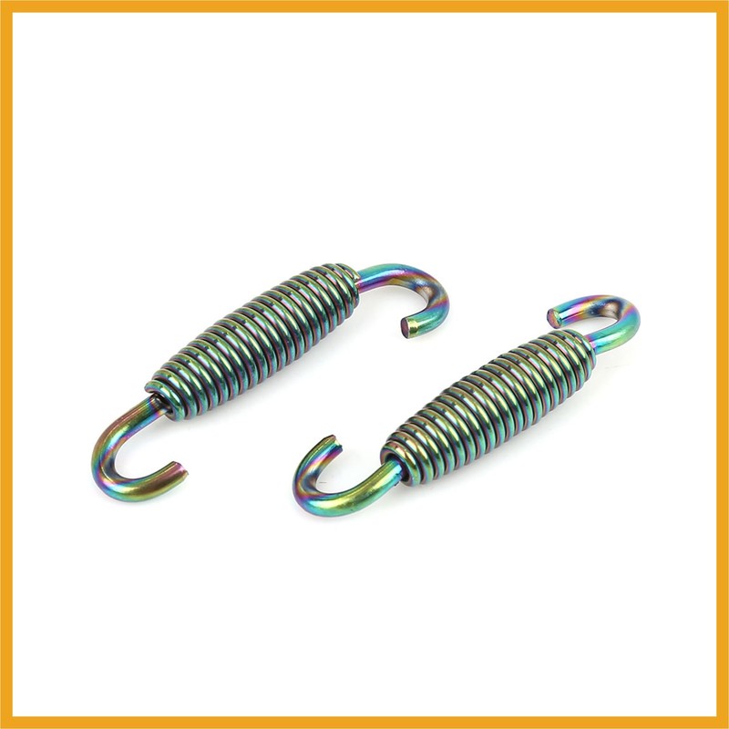 Partuto 10pcs 59mm Multicolor Motorcycle Exhaust Pipe Swivel Springs Replacement