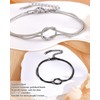 YELUWA Couples Bracelets Matching Bracelets for Couples Love Knot Bracelet
