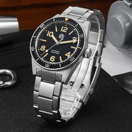 San Martin Men Watch 62 mas SN0139, 39 mm 20 Bar Diver Watch NH38 Automatic Mechanical Luxury Diving Waterproof Wrist Watch