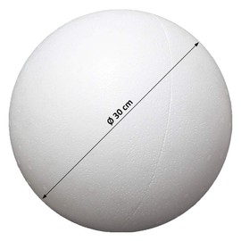 Polystyrene A330001 A100033 Balls 2-Piece 300 mm 1 Piece EPS White 30 cm